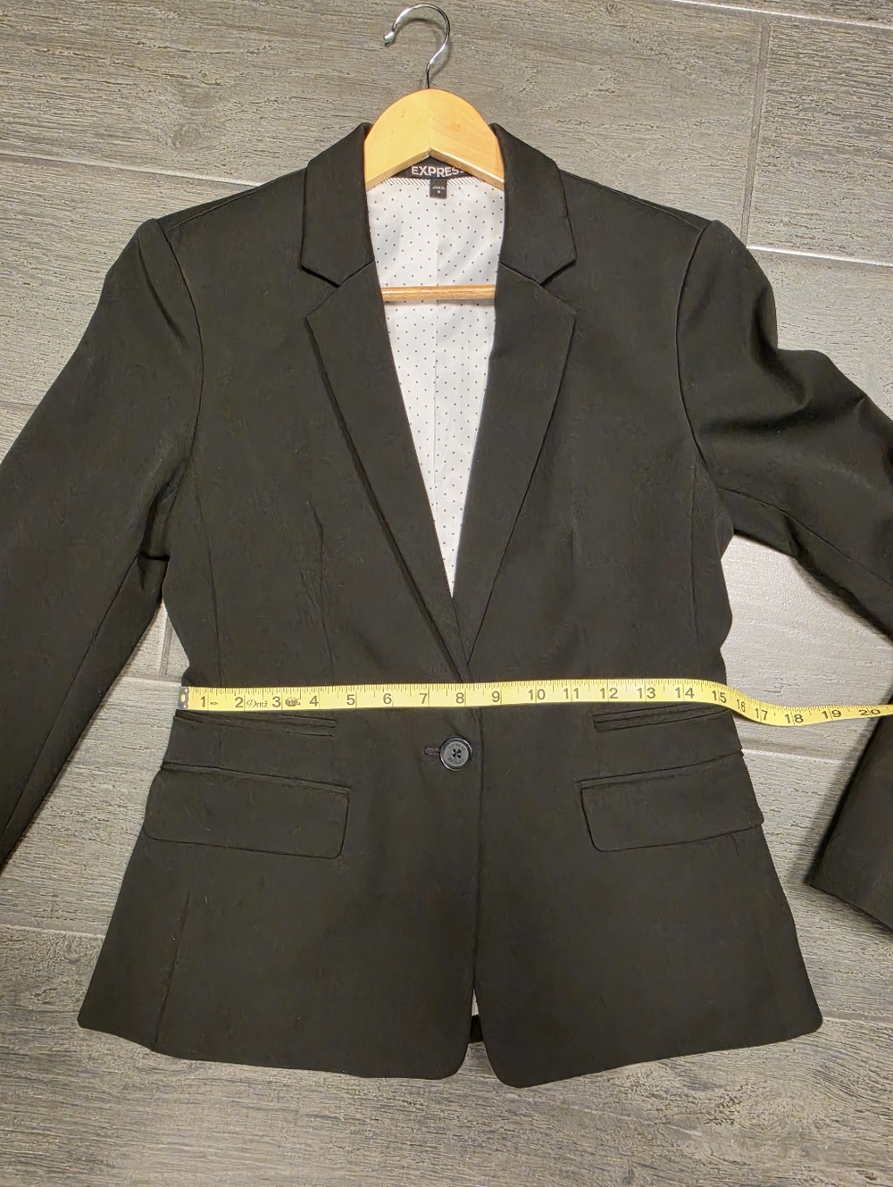 EXPRESS Black Tailored Blazer – Classic One-Button Suit Jacket - Picture 13 of 13